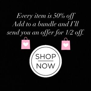 ALL items are 50% off, add to a bundle and I’ll send you a 1/2 off offer.